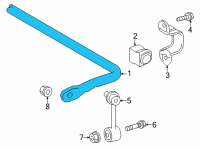 OEM 2022 Toyota Corolla Cross Stabilizer Bar Diagram - 48812-0A040