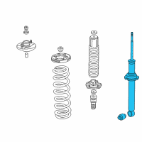 OEM 2002 Honda Accord Shock Absorber Unit, Rear Diagram - 52611-S80-A02