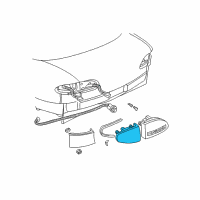 OEM 1998 Chevrolet Cavalier Lamp, Tail Diagram - 5978320