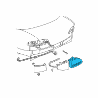 OEM 1997 Chevrolet Cavalier Lamp Asm-Back Up Diagram - 16530046