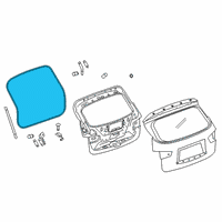 OEM 2015 Nissan Pathfinder WEATHERSTRIP Back Door Diagram - 90832-3KA1A