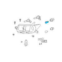 OEM 2010 Scion xB Signal Bulb Diagram - 90981-15019