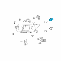 OEM 2011 Toyota FJ Cruiser Signal Bulb Socket Diagram - 81555-97223