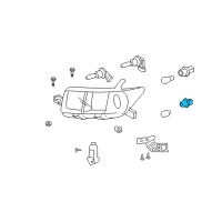 OEM 2008 Scion xB Park Lamp Bulb Socket Diagram - 81138-52570