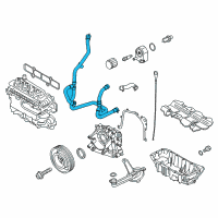 OEM 2018 Ford Escape Water Hose Assembly Diagram - F1FZ-8075-D