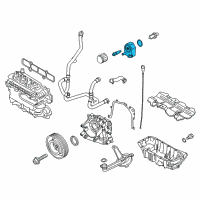 OEM Ford Fusion Oil Cooler Diagram - DS7Z-6B856-A