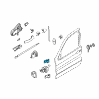 OEM 2002 BMW X5 Left Upper Front Door Hinge Diagram - 41-51-8-269-823