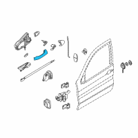 OEM 2006 BMW X5 Handle Cover Bracket Left Diagram - 51-21-7-002-311