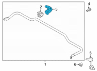 OEM Kia Telluride Bracket-STABILIZER B Diagram - 55515S1100