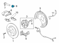 OEM Chevrolet Trailblazer Caliper Seal Kit Diagram - 13532631