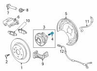 OEM 2020 Cadillac CT4 Wheel Stud Diagram - 9599492