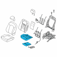 OEM 2021 Ford F-350 Super Duty Seat Cushion Pad Diagram - FL3Z-1663223-E