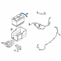 OEM Ford Bronco Sport Battery Box Mount Bracket Diagram - JX6Z-10718-A