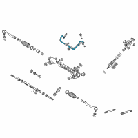 OEM 2001 Lexus LS430 Tube, Steering Right Turn Pressure Diagram - 44418-50070