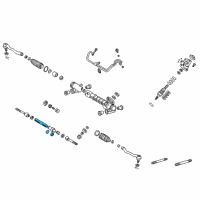 OEM Lexus LS430 Power Steering Rack Sub-Assembly Diagram - 44204-50070