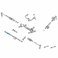 OEM 2003 Lexus LS430 End Sub-Assy, Steering Rack Diagram - 45503-59065