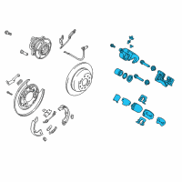 OEM Kia Sorento Rear Wheel Brake Assembly, Left Diagram - 582102W000