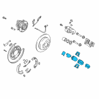 OEM 2016 Hyundai Santa Fe Sport Rear Disc Brake Pad Kit Diagram - 58302-2WA01