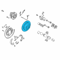 OEM 2013 Hyundai Santa Fe Disc Assembly-Rear Brake Diagram - 58411-2W010