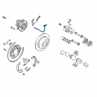 OEM Hyundai Santa Fe Sport Hose-Brake Rear, LH Diagram - 58737-2W000