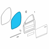 OEM 2015 Buick Verano Door Weatherstrip Diagram - 13259941