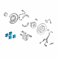 OEM Lexus LS460 Rear Disc Brake Pad Kit Diagram - 04466-50130