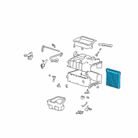 OEM 2002 Hyundai XG350 Core & Seal Assembly-Heater Diagram - 97227-38000