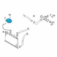 OEM 2009 Kia Rio Radiator Coolant Overflow Reservoir Bottle Diagram - 254311G000