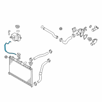 OEM 2009 Hyundai Accent Hose-Radiator Reservoir Diagram - 25443-1E100