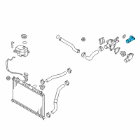 OEM 2008 Kia Rio5 Fitting-Water Outlet Diagram - 2561126890