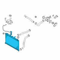 OEM 2008 Hyundai Accent Radiator Assembly Diagram - 25310-1E151