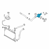 OEM Hyundai Accent Housing Assembly-THERMOSTAT Diagram - 25620-26870
