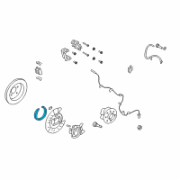 OEM Lincoln MKX Park Brake Shoes Diagram - AT4Z-2A753-A