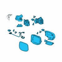 OEM 2014 Honda Insight Mirror Assembly, Passenger Side Door (Crystal Black Pearl) (Coo) (R.C.) Diagram - 76200-TM8-315ZD