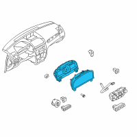 OEM Mercury Cluster Assembly Diagram - BE5Z-10849-AB