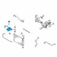 OEM Kia Rondo Radiator Reservoir Assembly Diagram - 254301D100