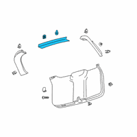 OEM 2020 Ford Police Interceptor Utility Upper Molding Diagram - LB5Z-78424B36-AA