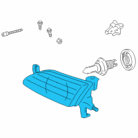 OEM 1999 Toyota Corolla Lens & Housing Diagram - 81170-02050