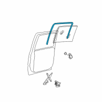 OEM 2001 Chevrolet Suburban 2500 Glass Weatherstrip Diagram - 15056803