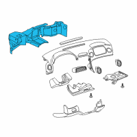 OEM 1997 Chevrolet Corvette Insulator-Dash Panel Diagram - 10433334