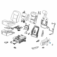 OEM 2022 Cadillac XT5 Seat Switch Knob Diagram - 22898995