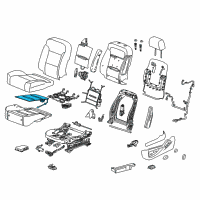 OEM 2015 Cadillac Escalade Seat Cushion Heater Diagram - 23232086