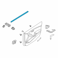 OEM 2017 Hyundai Elantra GT Weatherstrip-Front Door Belt Inside LH Diagram - 82231-A5000