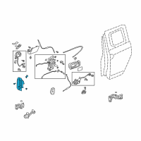 OEM 2003 Honda Element Handle Assembly, Left Rear Door (Outer) Diagram - 72680-SCV-A01