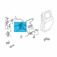 OEM 2008 Honda Element Control Assembly, Right Rear Access Panel Remote Diagram - 72622-SCV-A01
