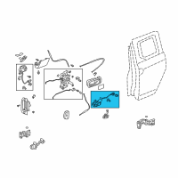 OEM 2011 Honda Element Lock Assembly, Left Rear Panel (Lower) Diagram - 72655-SCV-A01