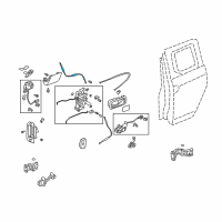 OEM 2007 Honda Element Cable Assy., RR. Panel Lock (Upper) Diagram - 72613-SCV-A11