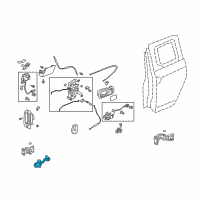 OEM Honda Element Checker, Right Rear Access Panel Diagram - 72840-SCV-A01