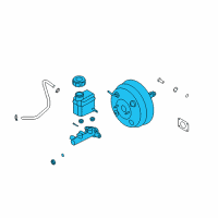 OEM 2008 Hyundai Santa Fe Booster Assembly-Master Cylinder A Diagram - 58500-2B800