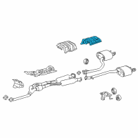 OEM 2016 Lexus GS450h Insulator, Main Muffler Heat Diagram - 58327-30060